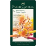 Crayons de couleur Polychromos boîte métal de 12 pièces