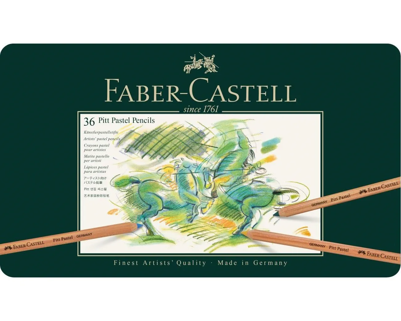 Crayon Pitt Pastel boîte métal de 36 pièces