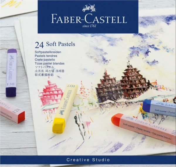 Pastels tendres boîte de 24