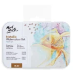 Metallic Watercolour Cake Set in Tin Premium 21pc
