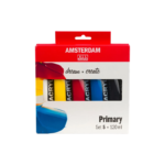 Coffret Acrylique fine couleurs primaire Amsterdam - Royal Talens 120ml