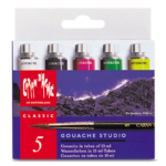 BOÎTE 5 TUBES DE PEINTURE GOUACHE STUDIO 10 ML