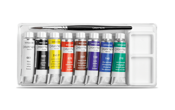 BOÎTE 8 TUBES DE PEINTURE GOUACHE STUDIO 10 ML – Image 2