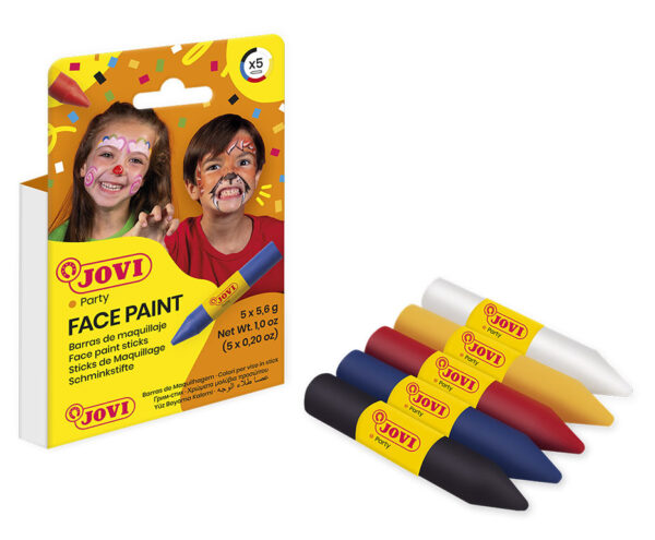 FACE PAINT Case 5 face paint sticks assorted colours