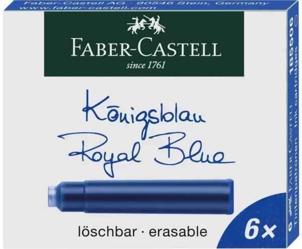 6 cartouches d'encre bleu