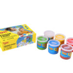 FINGER PAINT Box 6 jars 125 ml assorted colours