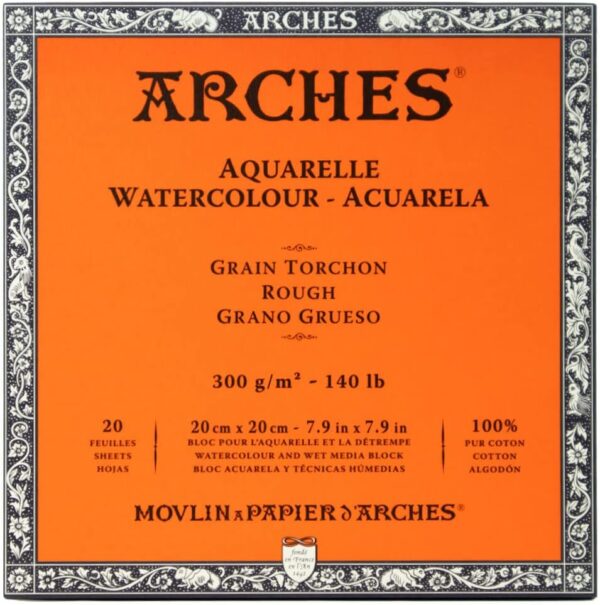 Bloc papier aquarelle Arches 300g/m²