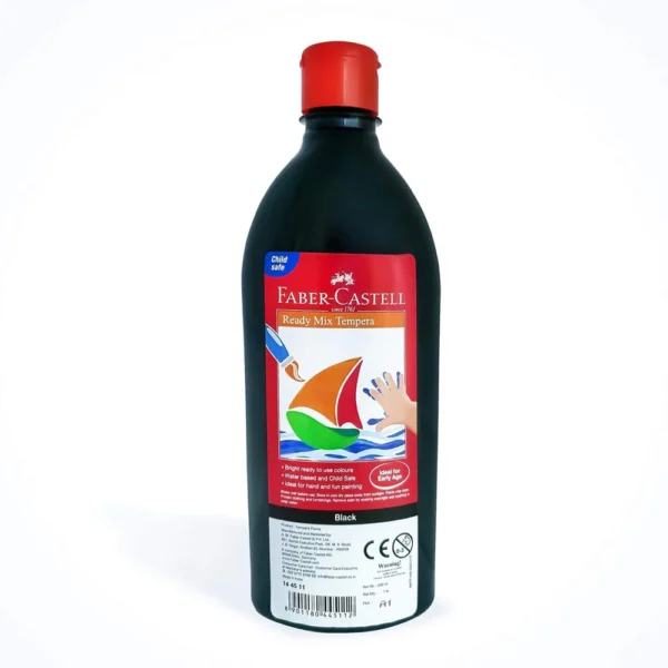 Faber-Castell Ready Mix Tempera Paint Bottle 500ml - Black