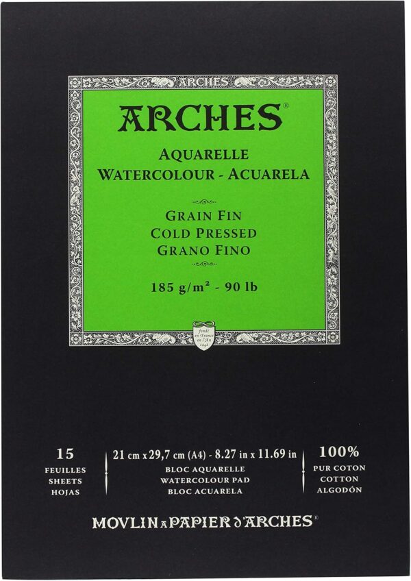 Bloc papier aquarelle Arche 185g/m²