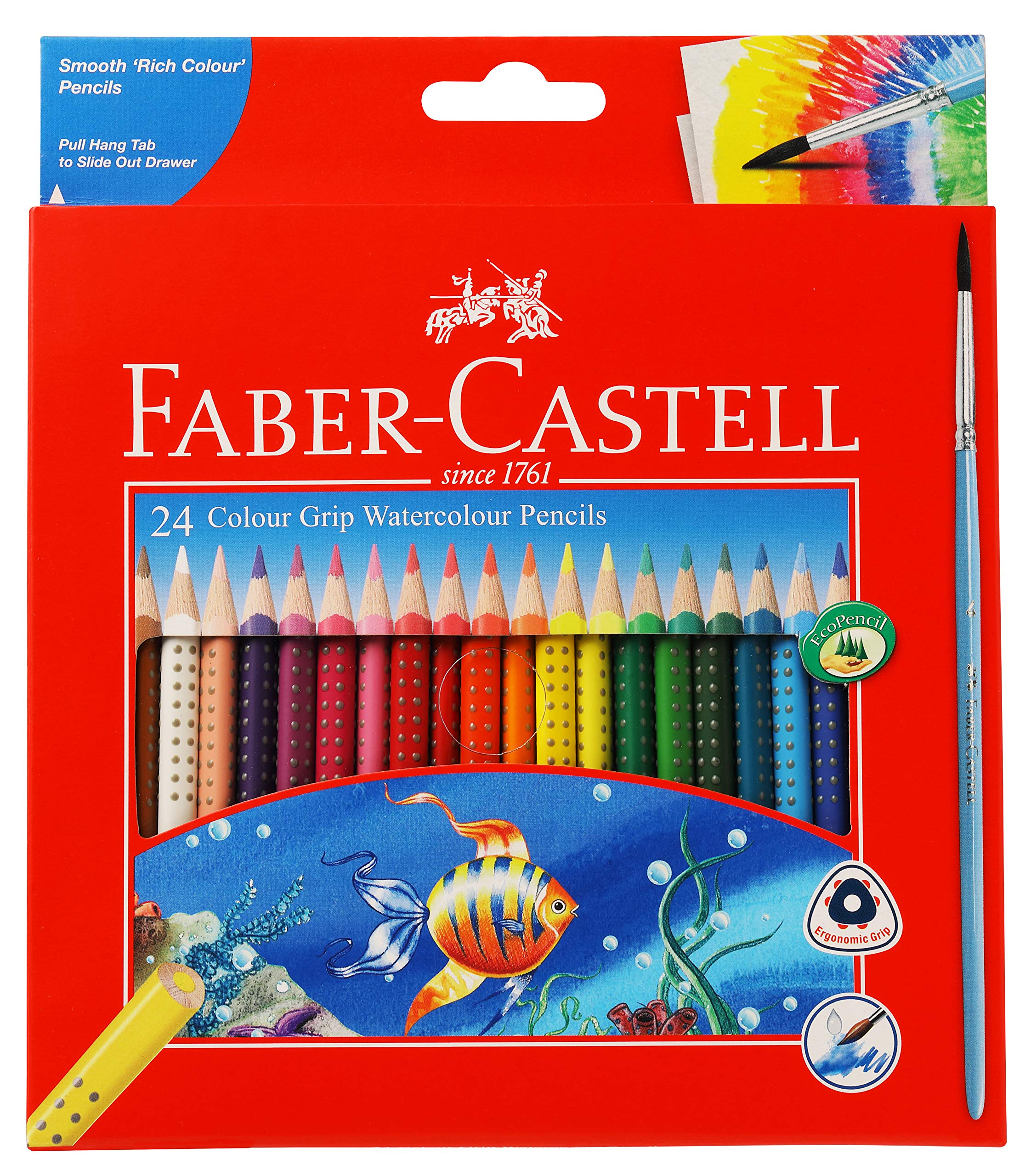 Faber-Castell Grip Watercolour Triangular Pencils 24 Pack