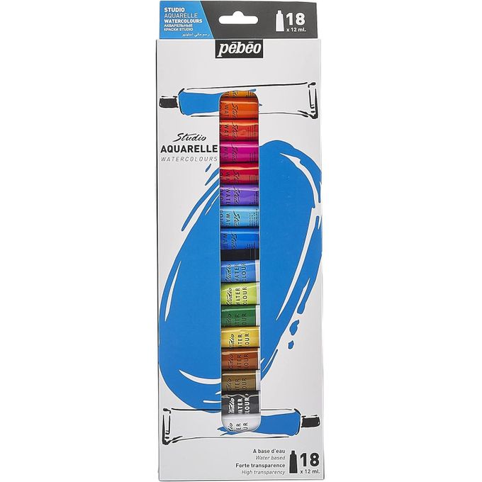 Set de Peinture Aquarelle 18 tubes