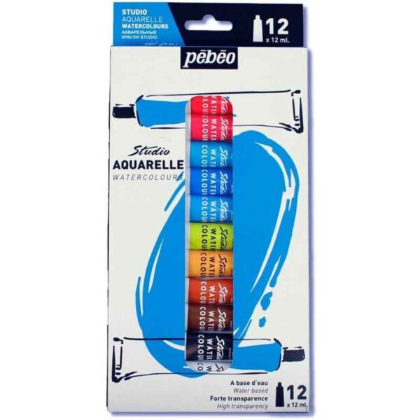 Set de peinture aquarelle 12 tubes