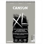 Bloc Canson XL Multi technique sèches A4 40F 160g Gris