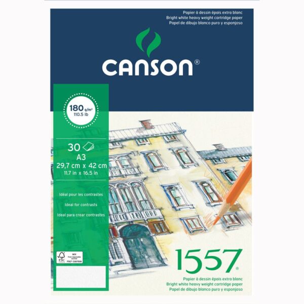 Bloc canson 1557 180gsm A3