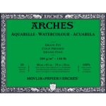 Bloc papier aquarelle Arches 300g/m²