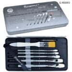 Ensemble De Pinceaux D'artiste En Bois, 8 Pièces, Avec Boîte