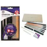 Daler Rowney Ensemble Artiste 12 Pièces Crayons Et Fusains,Pour Croquis,Sketch & Dessin