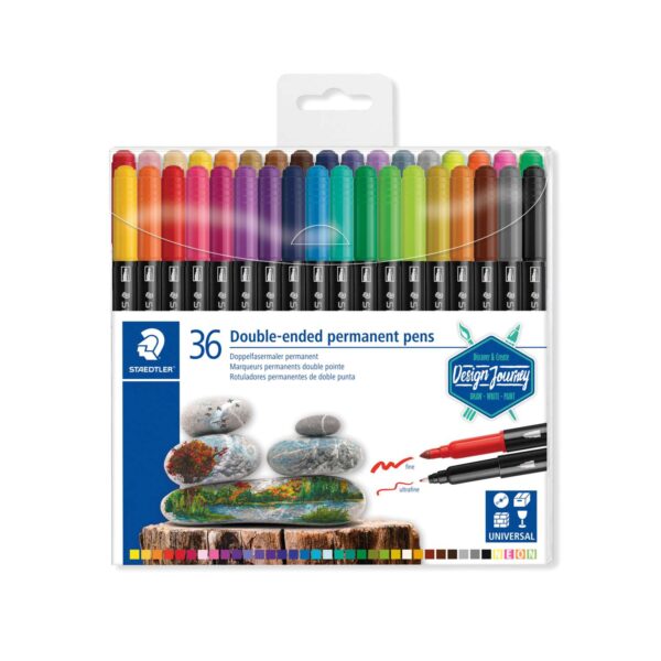 36 Double-ended watercolour brush pen