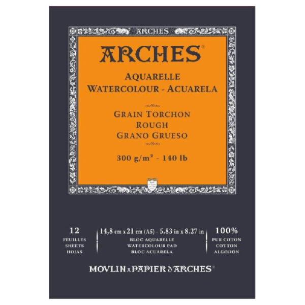 Bloc papier aquarelle Arches 300g/m²