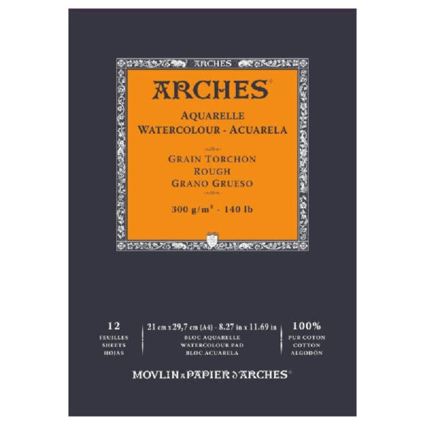 Bloc papier aquarelle Arches 300g/m²