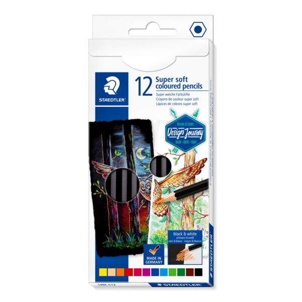 Super soft coloured pencil 12 pcs
