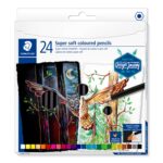 Super soft coloured pencil 24 pcs
