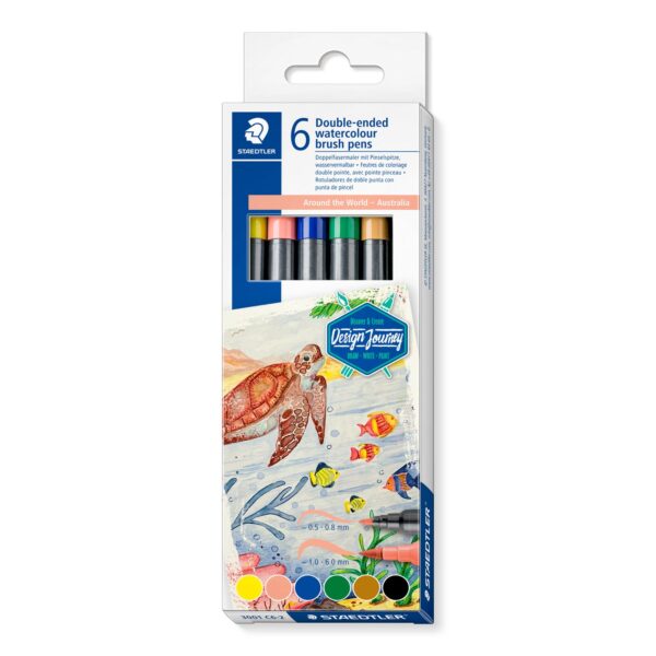 6.Double-ended watercolour brush pen