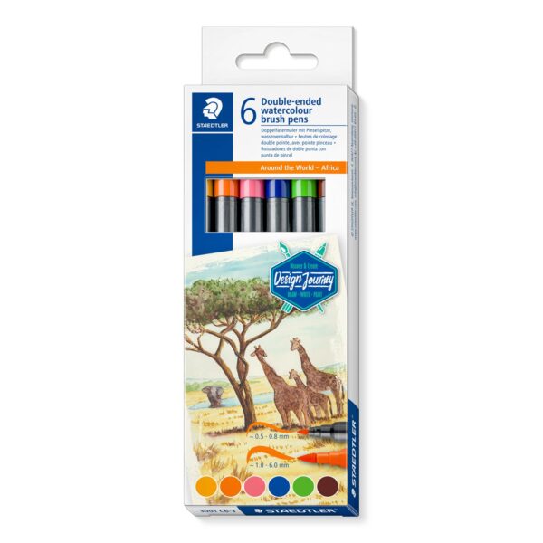 6.Double-ended watercolour brush pen