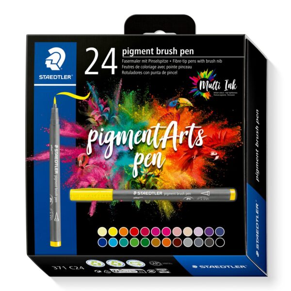 24 pigment brush pen