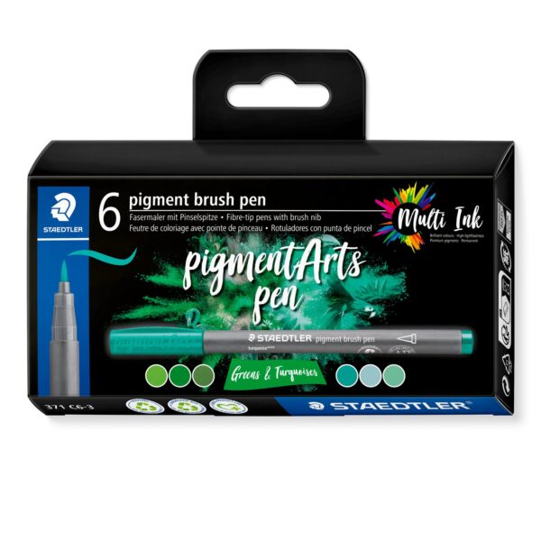 6 pigment brush pen 371