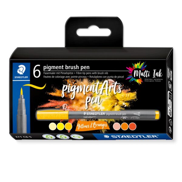 6 pigment brush pen 371