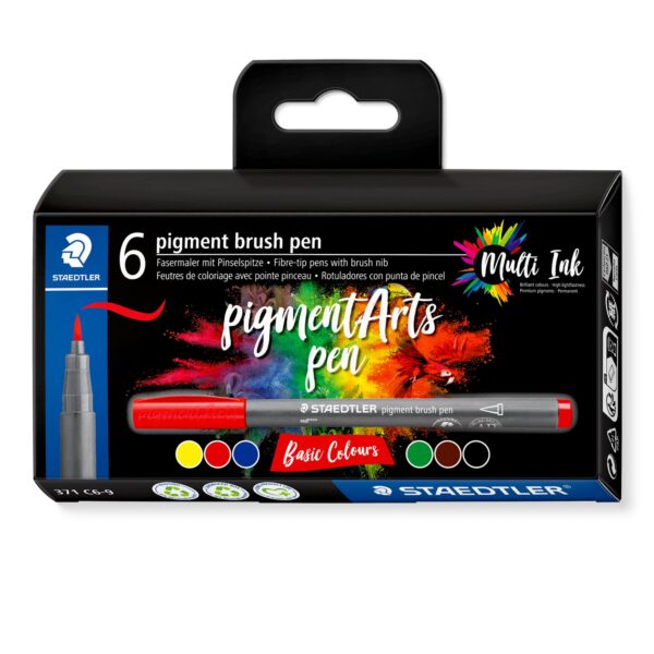 6 pigment brush pen 371