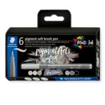 6 pigment soft brush pen