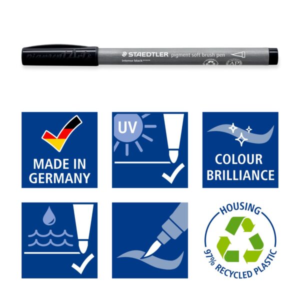 6 pigment soft brush pen – Image 3