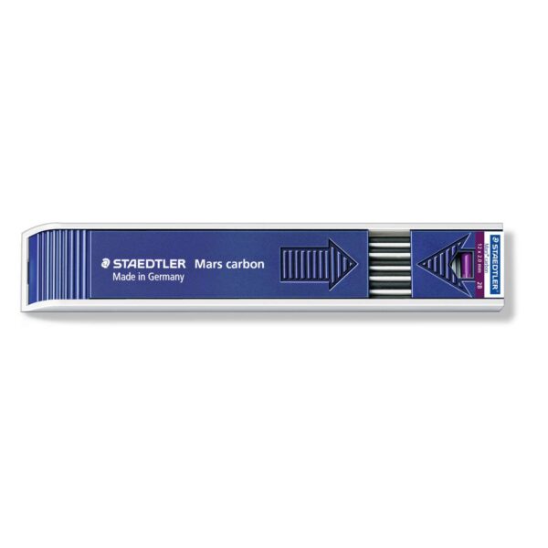 12 mines graphite Mars Carbon 200 Stadtler, 12 Mines - 2 mm, 2B