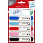Faber castell Marqueur Textile 5 Couleurs Pastel