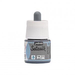 PEINTURE SUR SOIE BASE EAU - 45 ML - SETASILK - Gris Argent