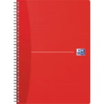 Oxford Office Essentials cahier à reliure spirale, 180 pages, ft A4, quadrillé 5 mm, couleurs assorties