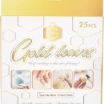 Keep Smiling SJB-0003G Leaves Gold Foil Flakes for Resin, Imitation Metallic Leaf for Painting, Crafts, Slime and Resin Jewelry Making - Gold Color