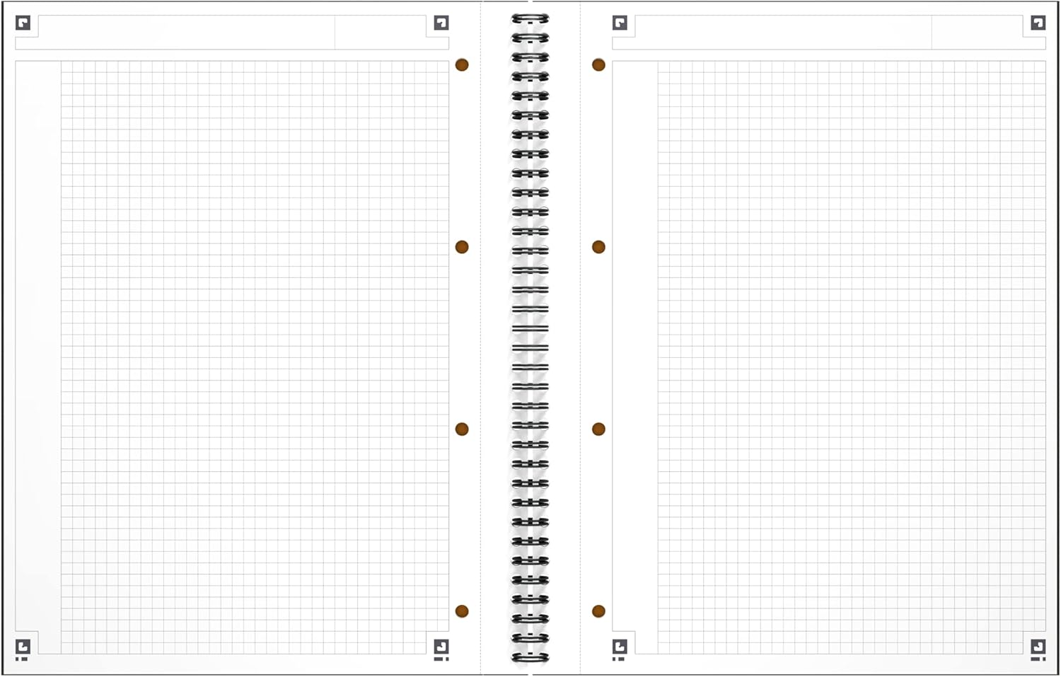 Oxford 100103664 Notebook International A4 + checkered 80 sheets sturdy cardboard cover gray Spiral Notebook Collegeblock - clever organization for managers and executives – Image 2