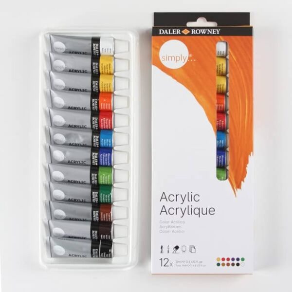 Boîte acrylique Daler Rowney 12tubes