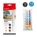 Boîte de 12 tubes peinture aquarelle