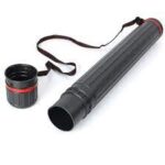 Tube Porte plan extensible Noir Ø 10 cm 75 -120