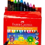 Faber Castell Round Wax Crayons - 12 Pieces