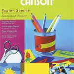 CANSON - 5 feuilles de papier gommé A4 - 85g/m² - 5 couleurs assorties