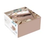 Pébéo - Gédéo Coffret Family Memories - Kit de Moulage 3D Famille - Moulage Main Famille Kit et Boîte de Rangement - Bois Verni & Plâtre Pour Moulage Main ou Pied - Taupe