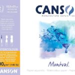 CANSON Montval - Album spiralé 12 feuilles papier aquarelle 13.5x21-300g/m² - Grain fin