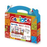 CARIOCA TRAVEL KIT |43260 - Plastic Color Box with Coloring Material, Album included, 30 pieces