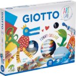 GIOTTO Art Lab Funny Collage Creative Kit with Paper, Poster Paint, Glue and Accessories, 28-Piece