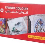 Funbo Fabric Colour 12-Pieces Set, 25 ml